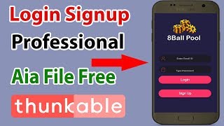 login and signup Professfional free aia file for thunkable screenshot 2