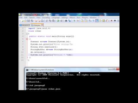 PROGRAM TO REVERSE STRING IN JAVA