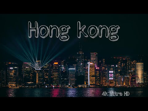 Magic of Hong Kong. Mind-blowing cyberpunk drone video of the craziest Asia'.4k Ultra HD Video