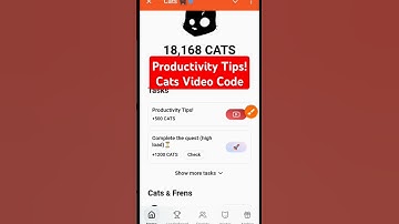 Productivity Tips! | Cats Verification Code | Cats Youtube Video Code | 6 October