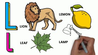 Learn the Alphabet by Drawing L for Lion, Lemon, Leaf, & Lamp | abc song