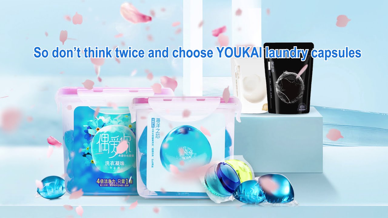 High end laundry detergent capsules / pods OEM/ODM manufacturer in China, Guangdong Youkai