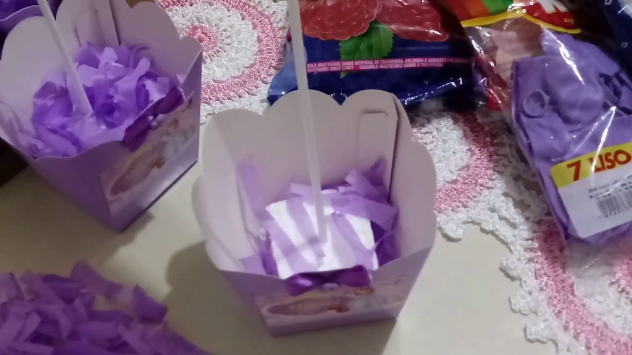 Centro de Mesa princesa Sofia Facil Barato e Rápido