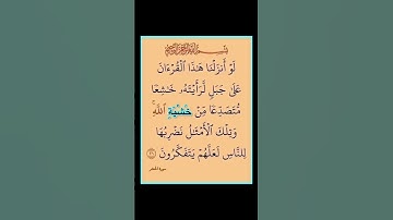 سورة الحشر - سورة 59 - اية 21