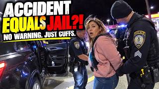 SHE DROVE ON THE PAVEMENT—COPS ARRESTED HER AGGRESSIVELY!