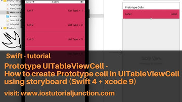 Prototype UITableViewCell   How to create Prototype cell in UITableViewCell using storyboard Swift 4