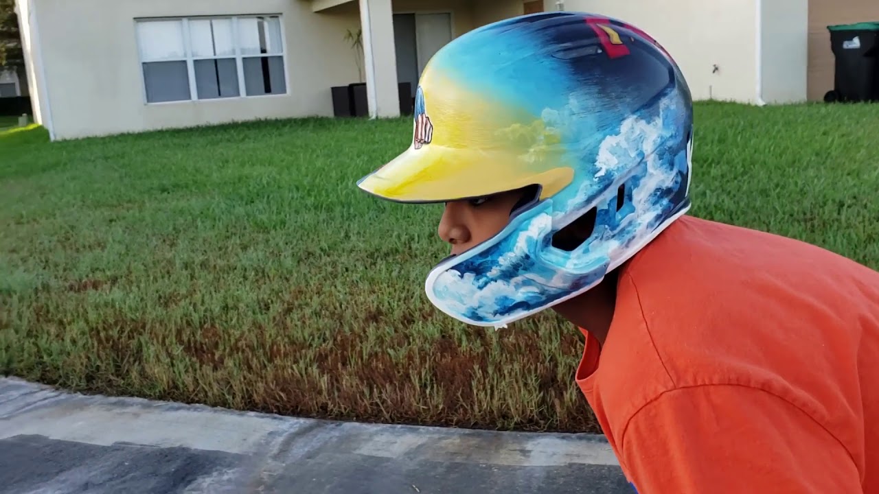 Superman custompainted baseball helmet 7 YouTube