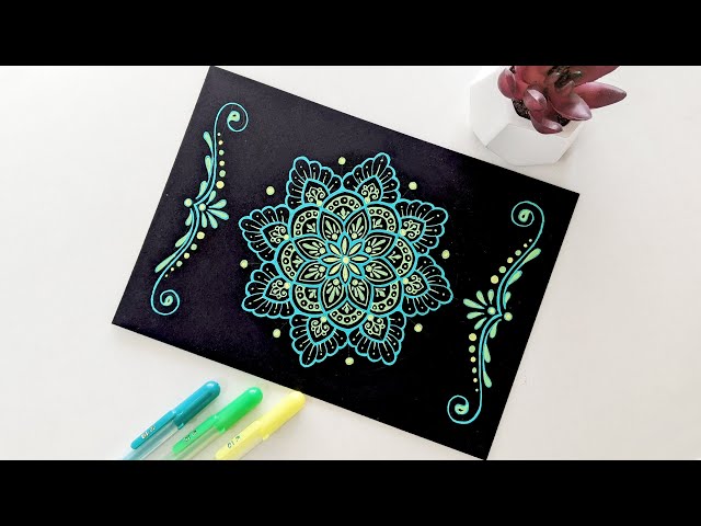 How to draw MANDALA ART for beginners