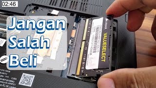 Cara Ganti/ Tambah/ Upgrade RAM Laptop + Tips Pilih RAM Yang Baik