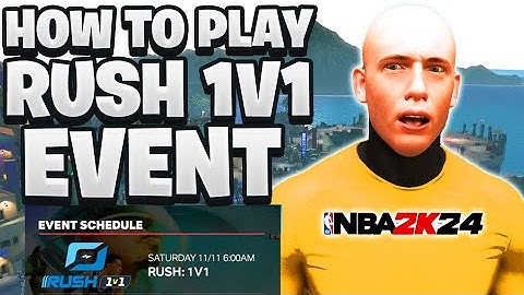 HOW TO PLAY RUSH 1V1 EVENT NBA 2K24! HOW TO WIN RUSH 1V1 EVENT AND UNLOCK PRIZES NBA 2K24