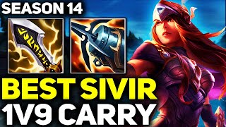 RANK 1 BEST SIVIR IN THE WORLD 1V9 CARRY GAMEPLAY! | Season 14 League of Legends