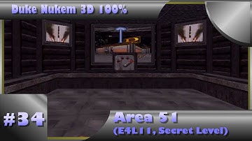 Duke Nukem 3D 100% Walkthrough: Area 51 (E4L11) [Secret Level, All Secrets]