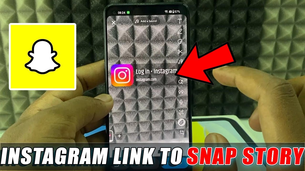 how to add instagram link to snapchat story?