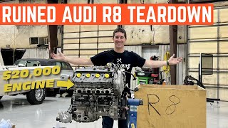 Tearing Down My RUINED $20,000 Audi R8 Engine (Lamborghini DNA)