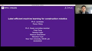 [PhD Defense] Ruoyu Wang: Label-efficient Machine Learning for Construction Robotics