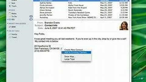 MAC OS X 10.5 Leopard - Mail Preview