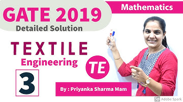 GATE 2019 Solution I TE I Textile Engineering I Mathematics I GATE Maths