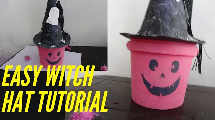 Paper Witch Hat, How to make paper hat.Easy witch hat tutorial.How to make a wizard hat out of paper