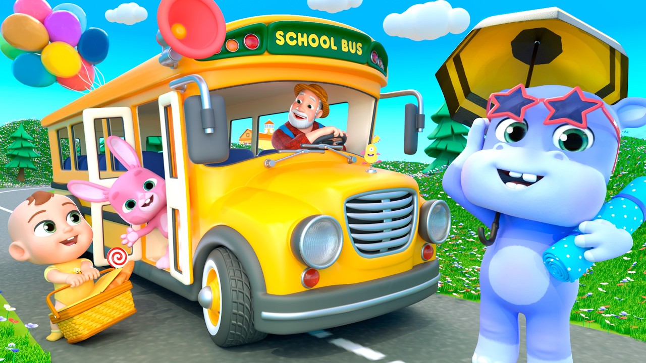 Wheels on the Bus at the Picnic | Newborn Nursery Rhymes & Kids Songs