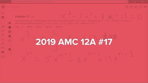 2019 AMC 12A #17