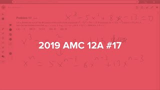 2019 AMC 12A #17