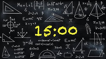 15 Minute Math Chalkboard Timer with School Bell 🏫📚📐📏