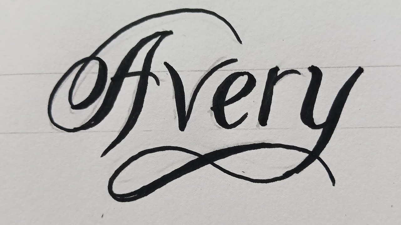 How To Draw Calligraphy Name For Beginners Easy / Drawing Art On Paper 5