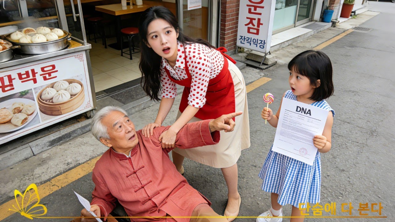 만두녀가 쓰러진 노인을 부축——노인의 시선은 아이에게, CEO 아들 미니판! DNA 결과 충격!#drama