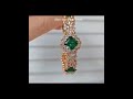 Elegant green crystal bracelet 💚✨ #LuxuryBracelet #ElegantJewelry #GreenCrystal #GlamStyle #diy