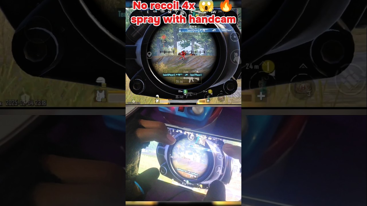 😱 Gyroscope handcam | no recoil 4x sensitivity 