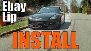 Match Highlights Mazda RX8 $80 eBay Front Lip Install