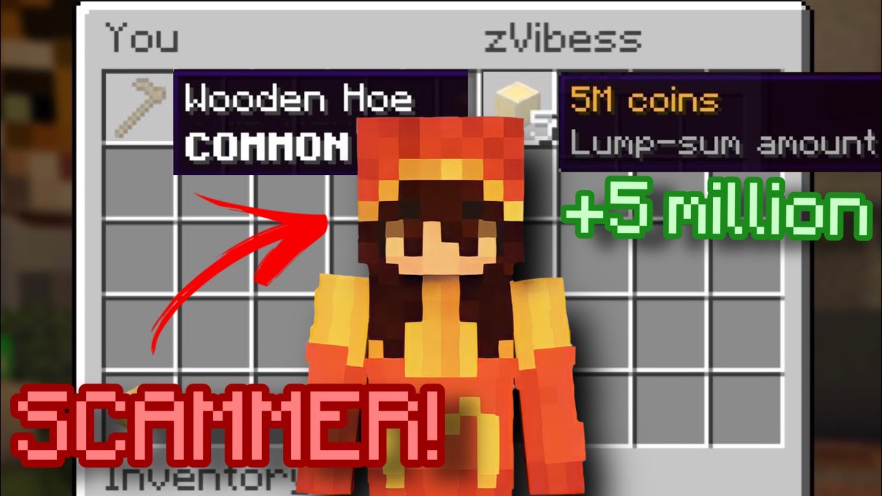 Becoming a *fake* SCAMMER in Hypixel Skyblock!! - YouTube