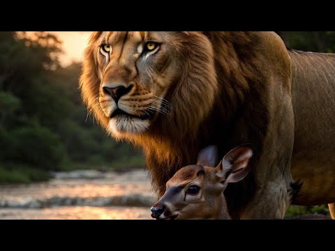 Baby Deer Gets ATTACKED Twice But Lion Saves It Forever