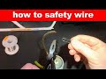 How to safety wire RC Jet fuel fittings