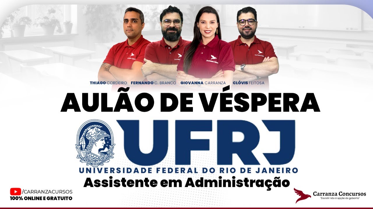 Concurso UFRJ 2026: Aulão de Véspera Completo | Revisão Final para Técnico e Analista