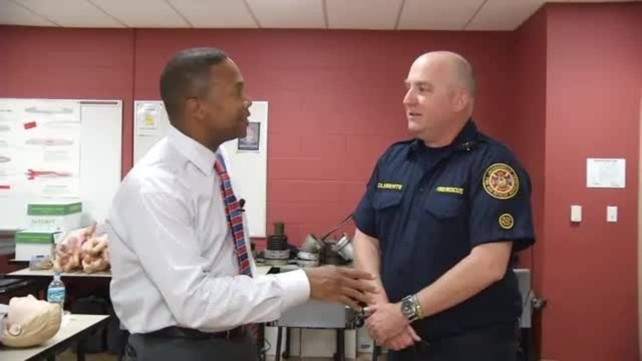WATCH: Tarik Minor interviews JFRD fireman about AED use