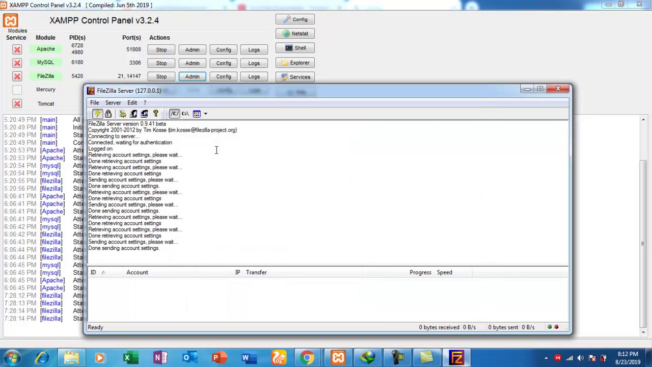 Use filezilla server to maintain wordpress localhost site - YouTube