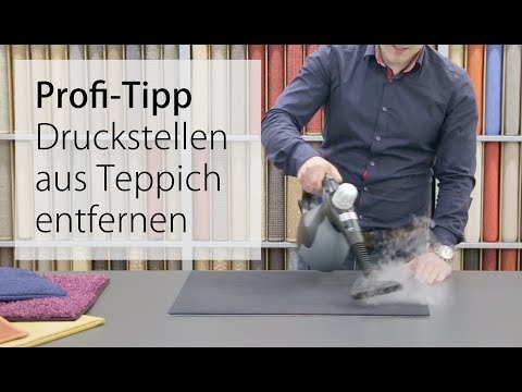 Druckstellen aus Teppich entfernen - PROFI Tipp mit Wasserdampf - Teppichscheune.de