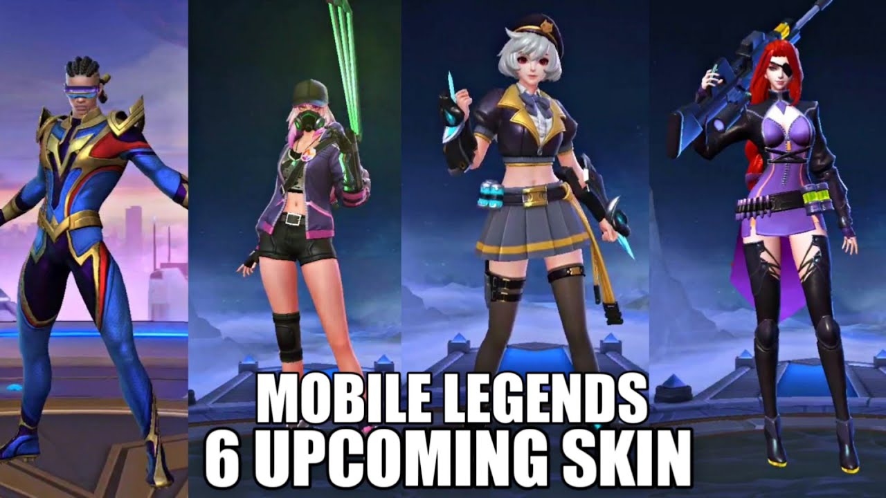 MOBILE LEGENDS 6 NEW SKIN • 6 UPCOMING SKIN IN MOBILE LEGENDS - YouTube