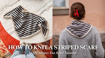 HOW TO KNIT A STRIPED SCARF 🧣 In My Stripes Era Scarf Tutorial