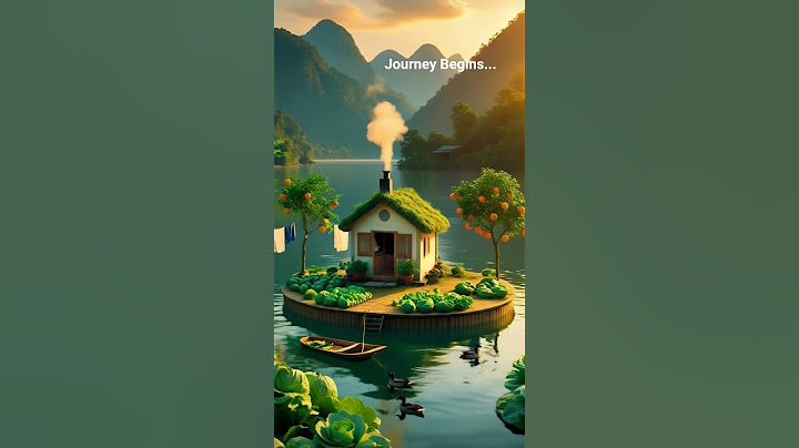🌿 Floating Paradise: Tiny Island Home in the Mountains 🏞️ #TinyHouse #NatureLovers #ScenicViews