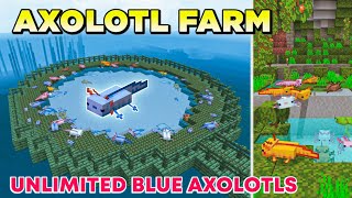 Axolotl Farm In Minecraft Pe/Bedrock/Java | Unlimited Rare Blue Axolotl Farm