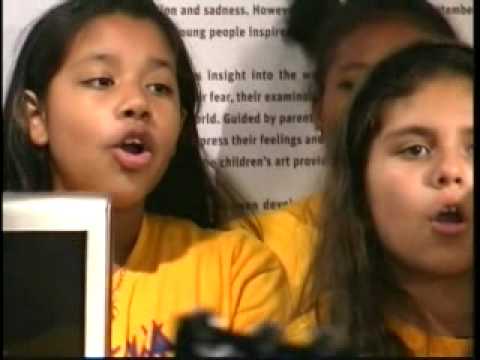 www.ps22chorus.blogspot.com The PS22 Chorus was invited to sing at Tribute WTC 9 Family Center, the museum which pays homage to the heroes of September 11, 2001. We performed there on Thursday, Oct. 18, 2007, and the audience was moved to smiles and tears. It was an emotional experience, and we are proud and honored to have been asked to perform at the museum, as well as have our own September 11th video production featured as part of their children's exhibit. Here the chorus sings a song from one of my all-time favorite movies, Harold & Maude, and a truly great song it is by Cat Stevens. It's called, "If You Want To Sing Out". It was excellently filmed by professional videographer Jonathan Rivera, uncle of Carmelo, the former chorus member (current headbanger!) who sang at the museum with us. The PS22 Chorus is not a middle, junior high, or high school chorus. They are a group of extraordinary fifth graders from a public school in NYC. Click on the above link to visit our chorus' blog.