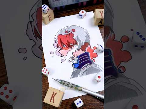 Drawing Todoroki Shoto MY HERO ACADEMIA Stained Art Shorts Drawing Myheroacademia
