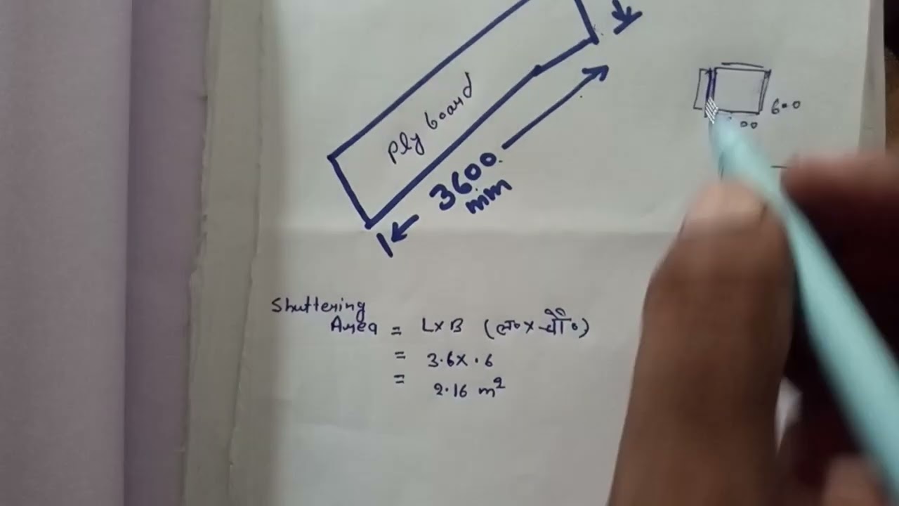 Shuttering area कैसे निकालते है ||