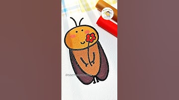 Nhìn cũng dễ thương 🤣🪳 #shortvideo #kidsvideo #funny #tips #viralvideo #drawing #painting #diy