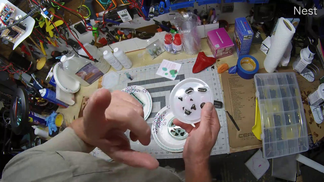 Casting Sharks Teeth in Clear Epoxy Resin  - Demolding all three coasters