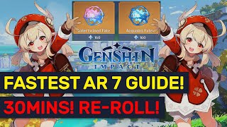 Fastest 30min AR7 Re-Roll Guide! New Pathing & Full Time stamps! | Genshin Impact