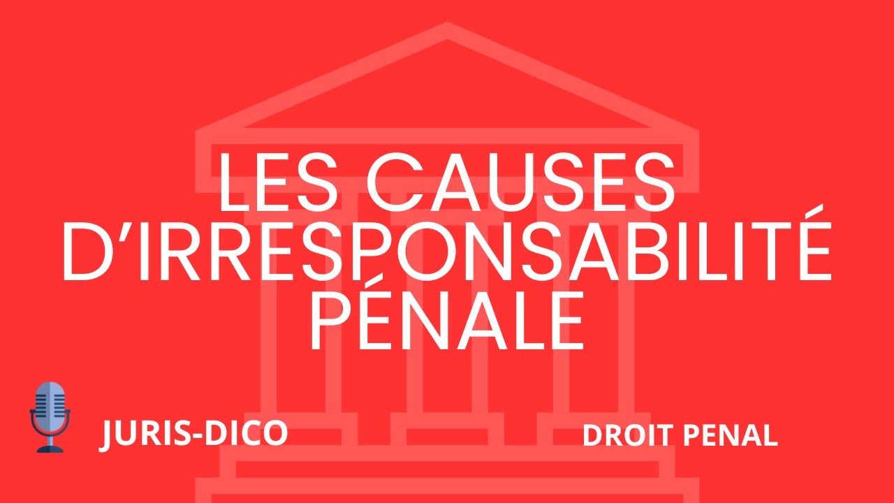Les causes d'irresponsabilité pénale [Droit Pénal]
