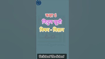 कक्षा 6 निपुण सूची विज्ञान Class 6 Science Nipun Suchi UP Board #2025 #nipunbharat
